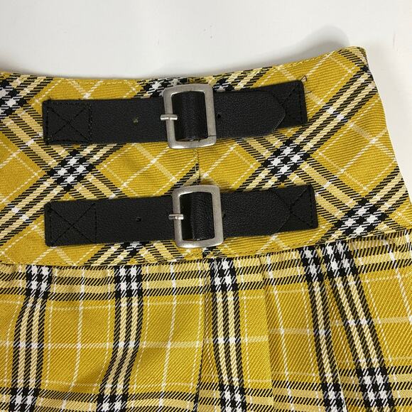 Steve Madden Plaid Pleated Mini Skirt Size 0 - Picture 4 of 9
